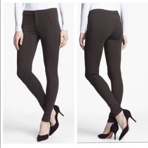 Vince Stretch Ponte Knit Skinny Pants in Olive Army‎ Green Size 2